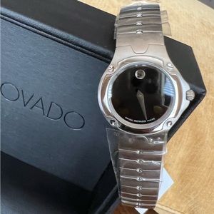NWT- Movado Women’s stainless steel water resistant sapphire quartz